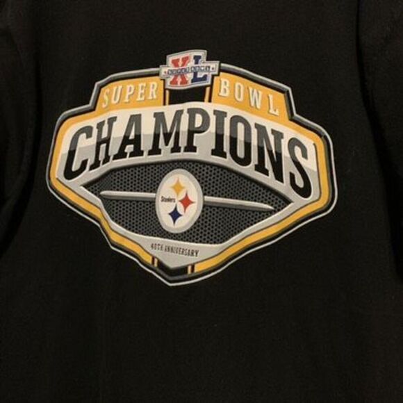 Pittsburgh Steelers Super Bowl XL Champions Size Medium Reebok T-Shirt - Picture 2 of 4